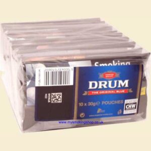 Drum Original Blue Hand Rolling Tobacco 10 x 30g Pouches