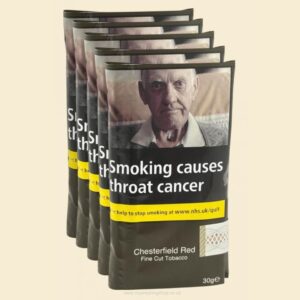 Chesterfield Red Fine Cut Hand Rolling Tobacco 5 x 30g Pouches