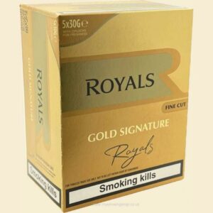 Royals Gold Signature Fine Cut Hand Rolling Tobacco 5 x 30g Pouches